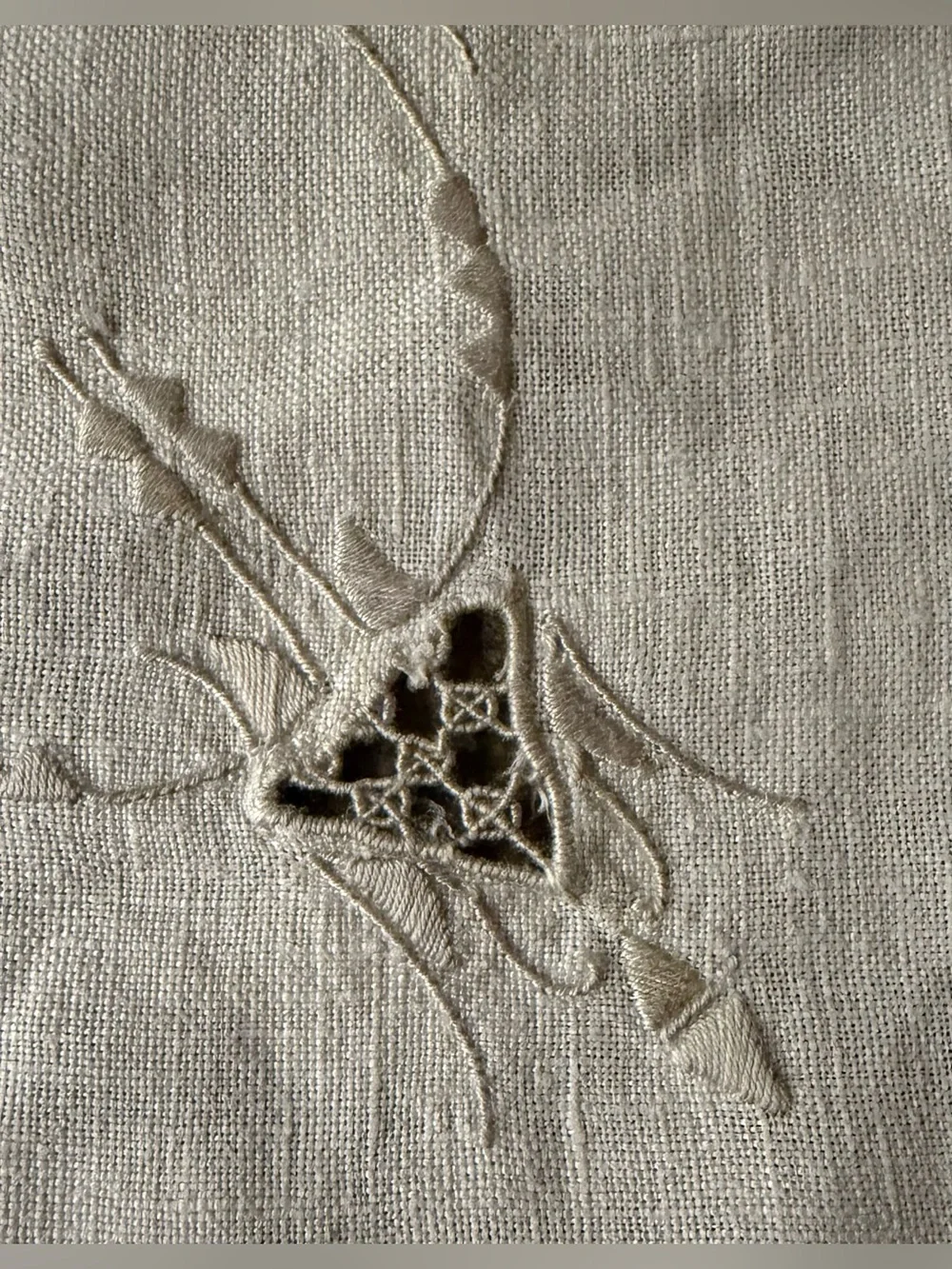Vintage Linen Square Tablecloth